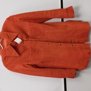 Orange leather Shaket Vintage
